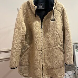 L.L. Bean Women's Cream Teddy Jacket